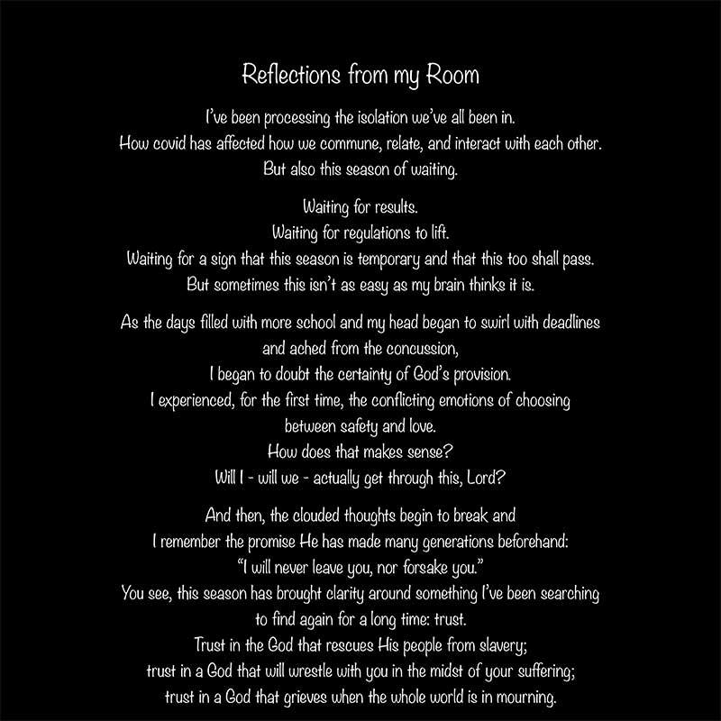 Screenshot of the reflections written by Abby Wilcoxson. Click to read the refelctions.